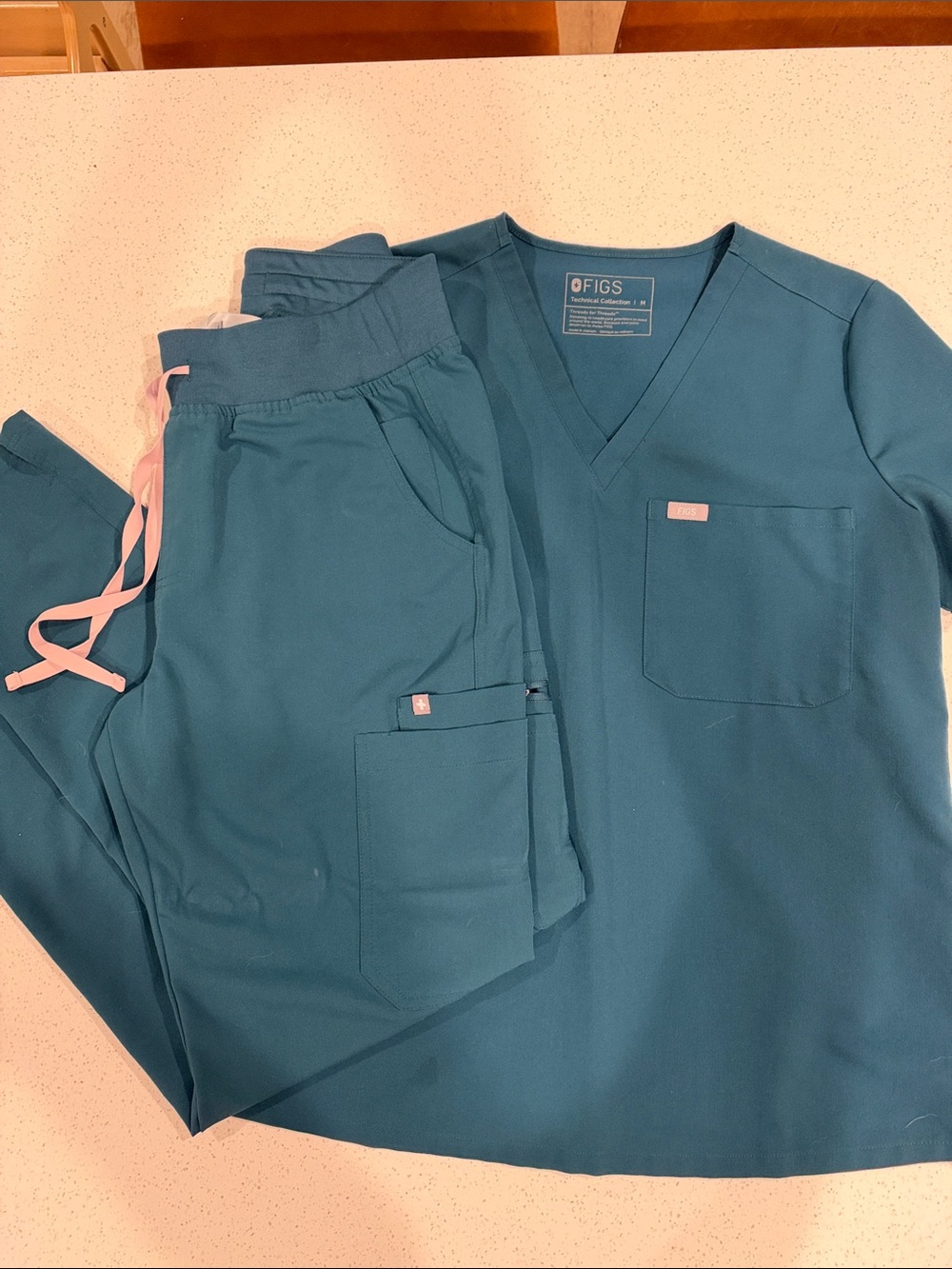 Figs TALL Harbor Blue Scrub Set
